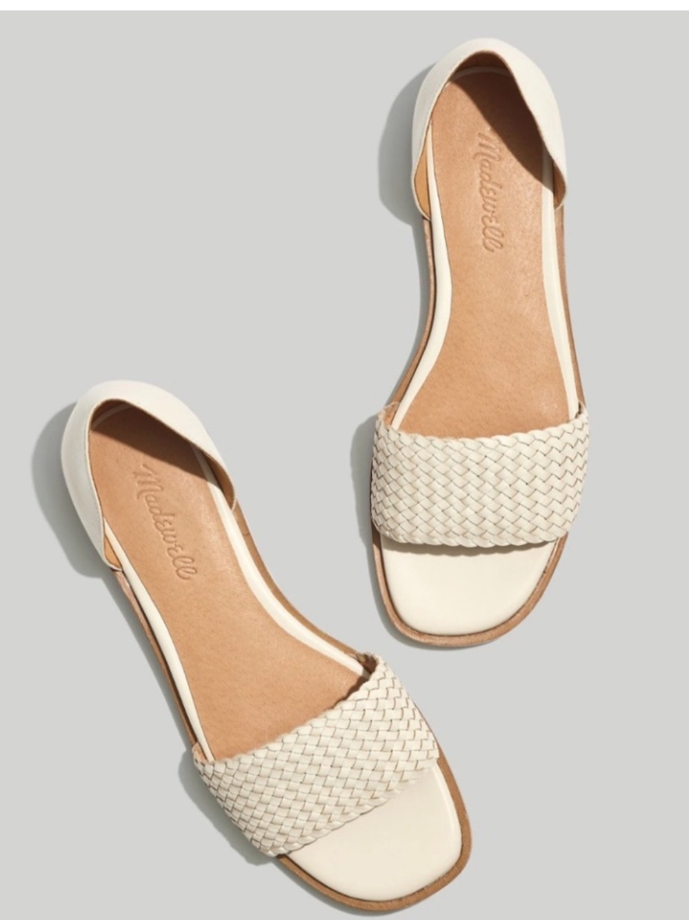 Women’s Cream Madewell Woven Leather D’Orsay Sandal